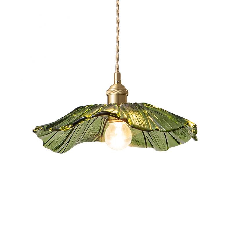 Retro Lotus Creative Glass Pendant Lamp