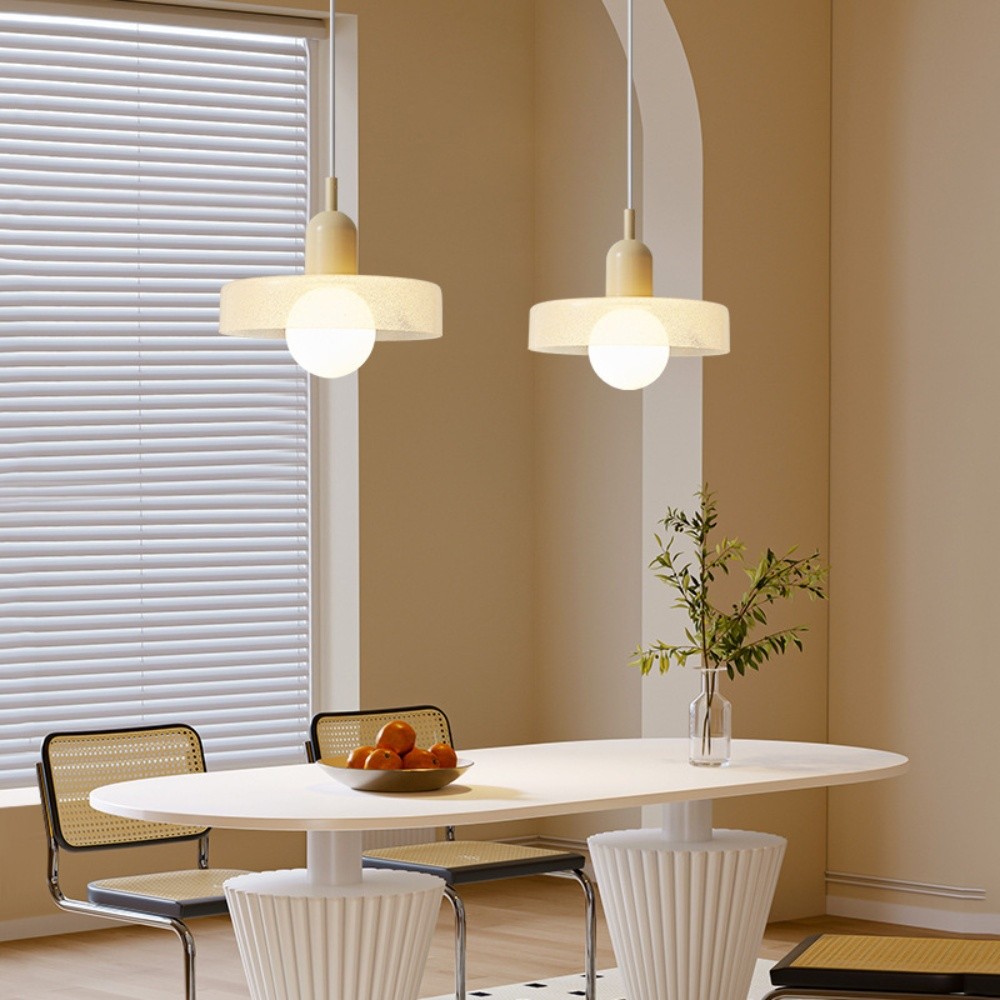 Modern Crystal Glass Disc Orb Pendant Light For Kitchen Island KL920