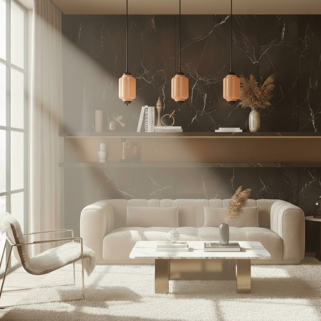 Eloise Simple Glass Irregular Lantern Pendant Lamp KL828