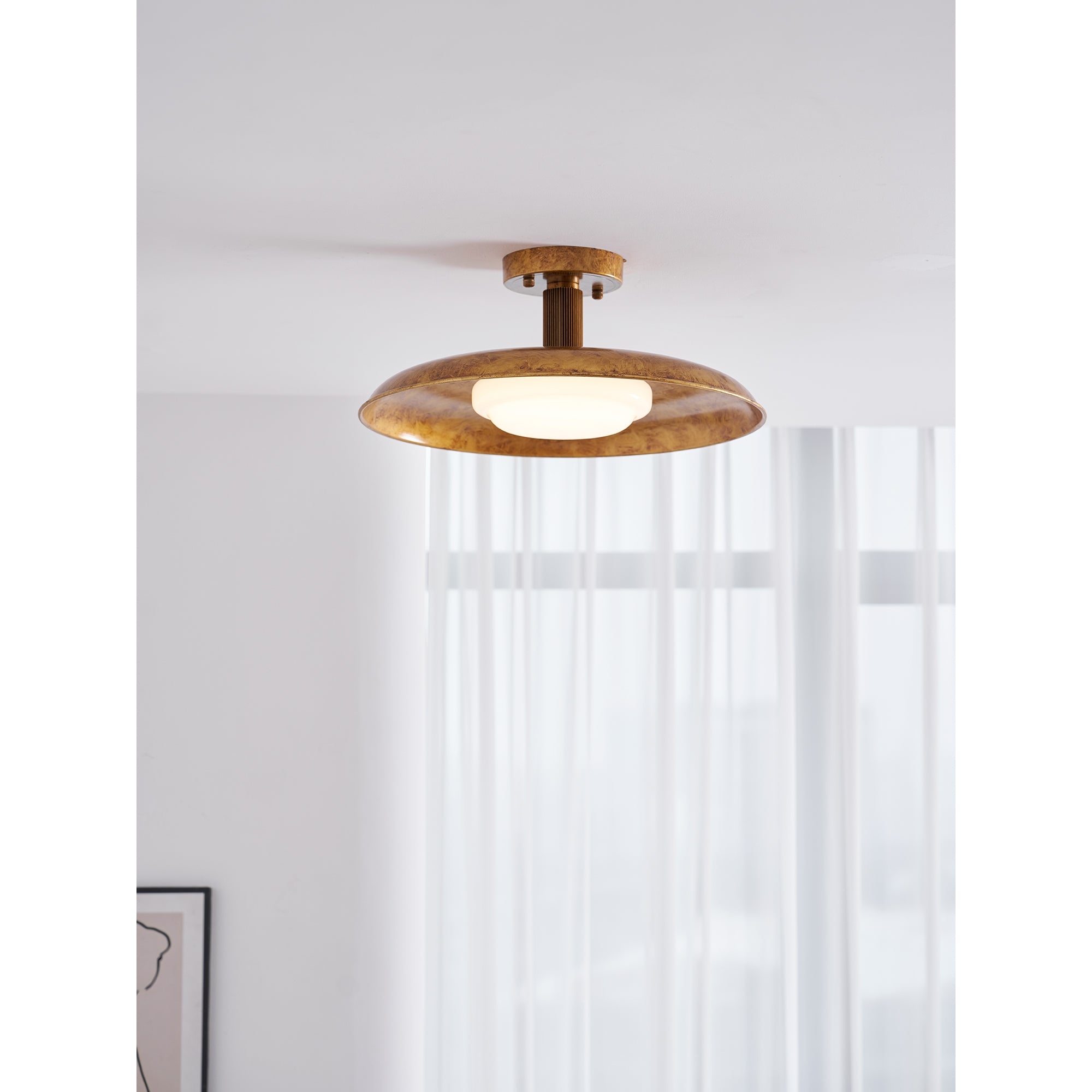 Pot-Lid Style Flat-Panel Ceiling Light D697