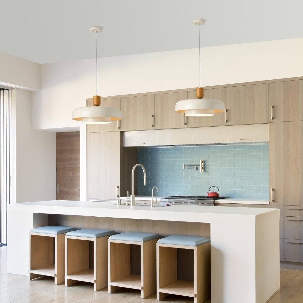 Natural Circle Modern Wooden Pendant Light KL1101