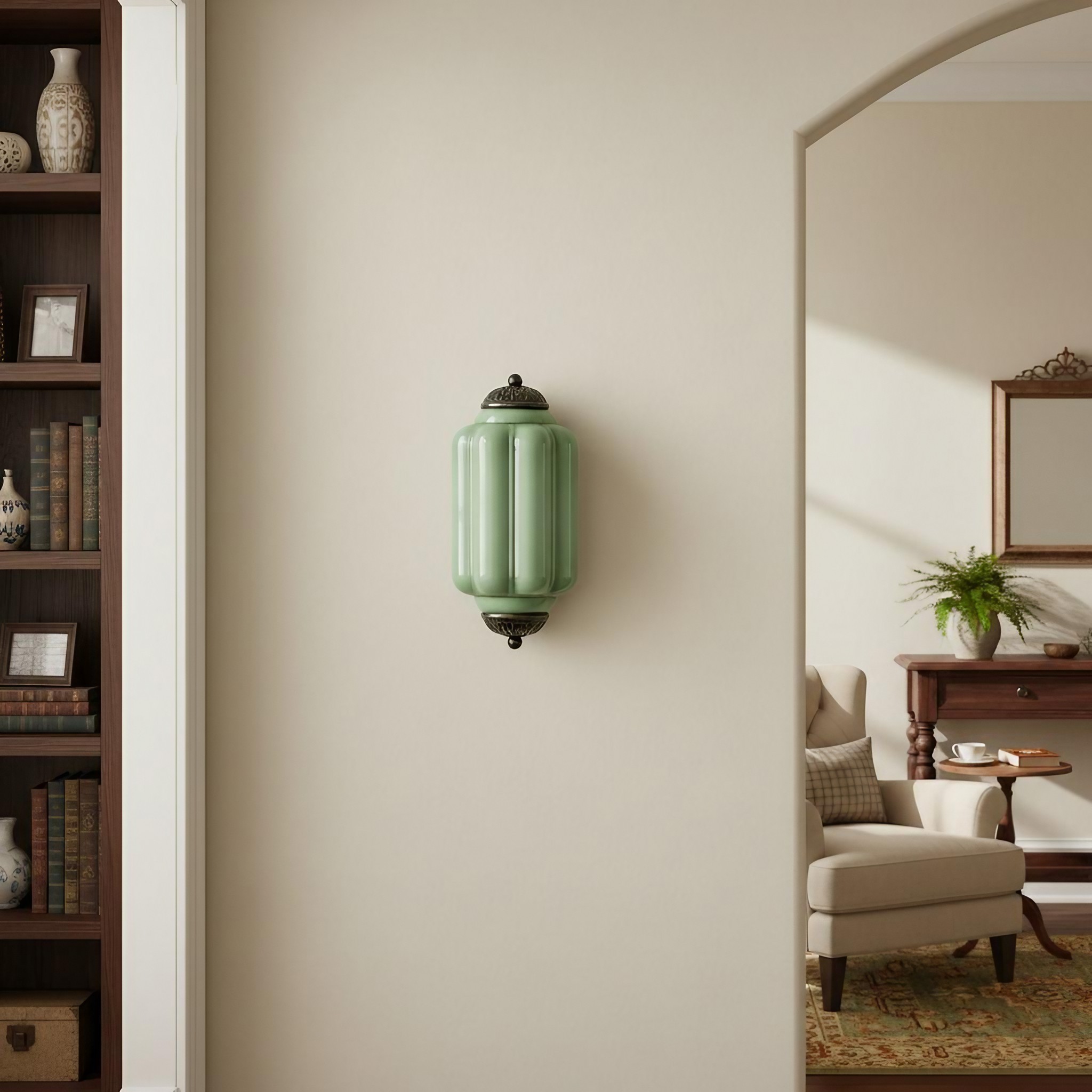 Eloise Long Pumpkin Retro Glass Recessed Wall Lamp KL857