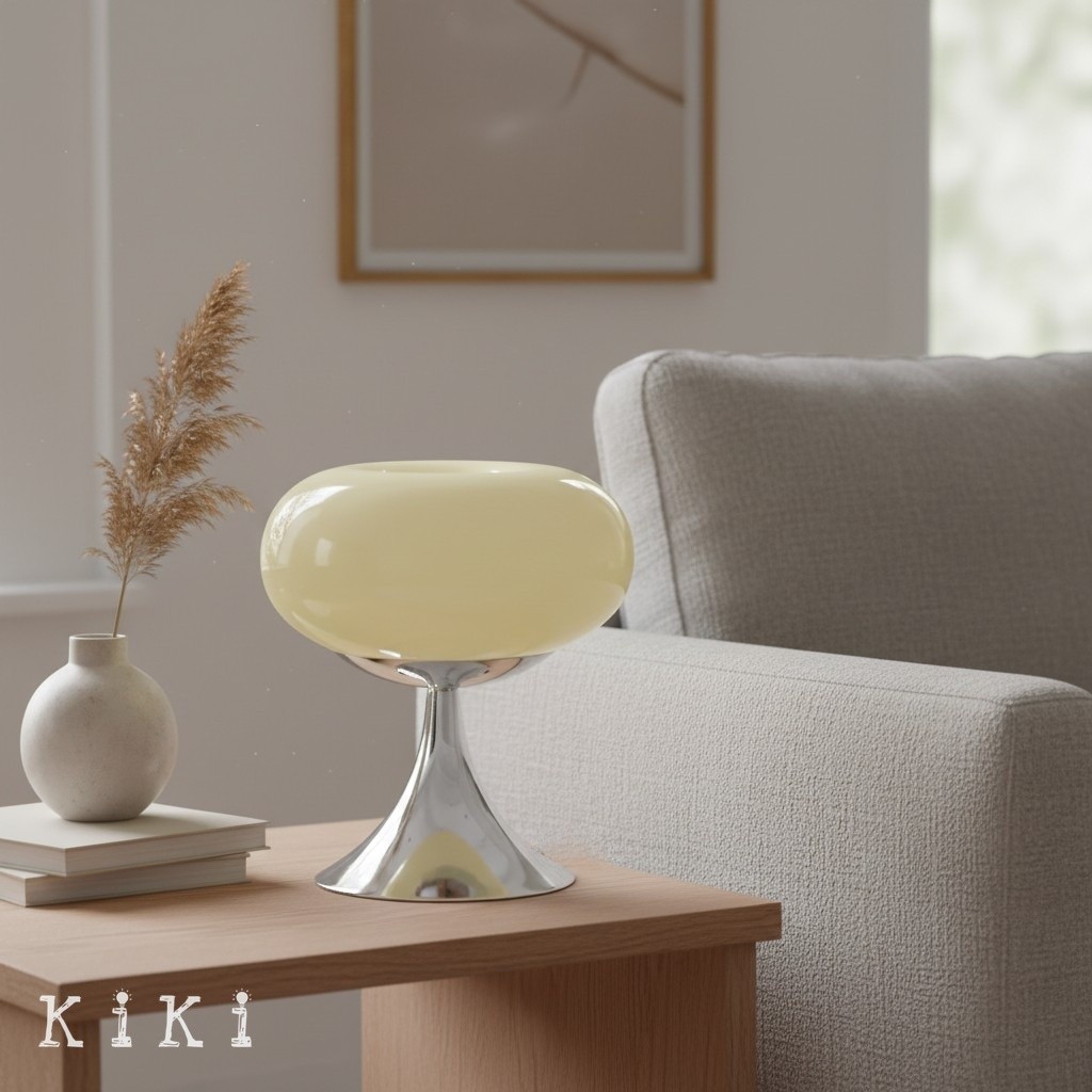 Lollora Apple Metal Glass Table Lamp - Soft Mood Lighting for Nightstand and Study KL128