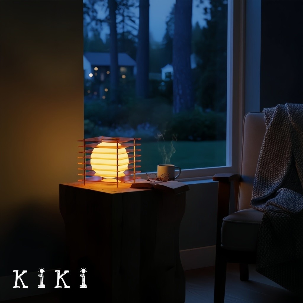 Afterglow Cube Table Lamp - Geometric Sphere Lighting for Bedroom Lighting KL2062
