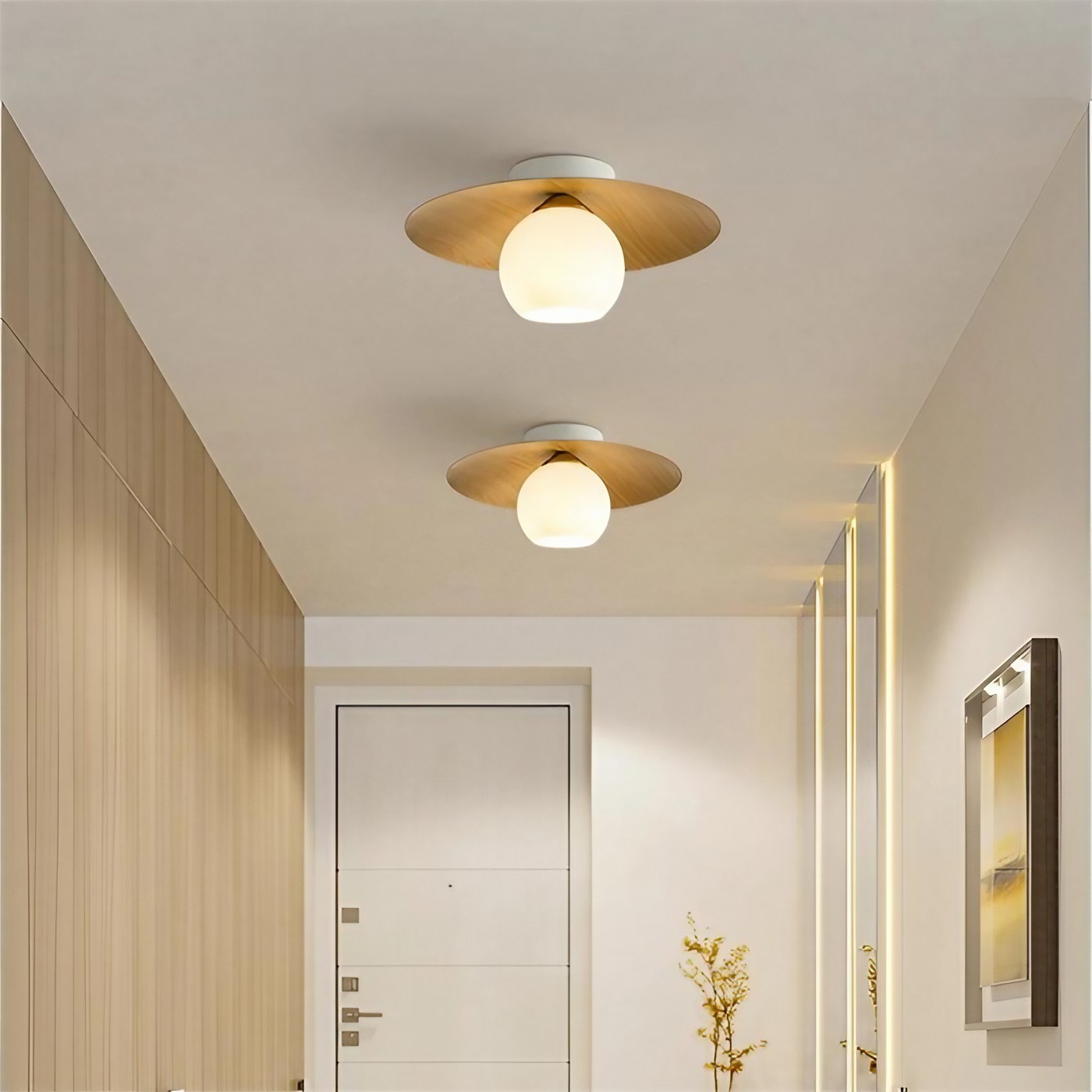Nordic Ribbed Glass Dome Ceiling Light KL156