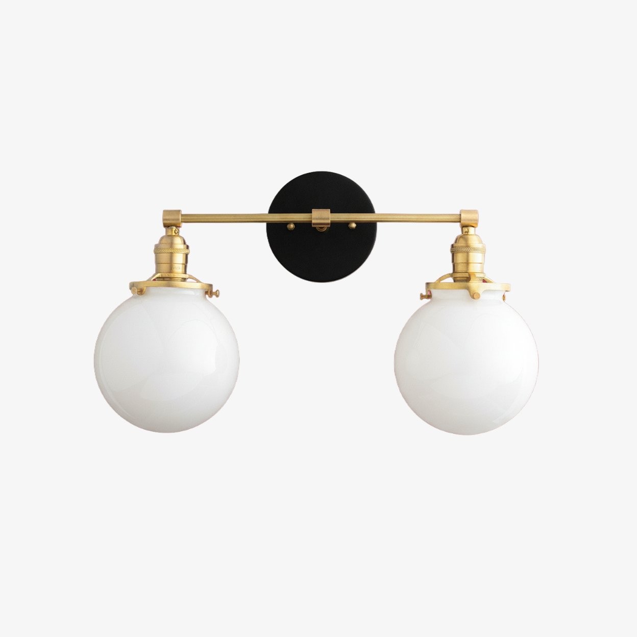 Lumio Globe Glass Globe Vanity Light - Modern Two Light Bathroom Sconce KL1404