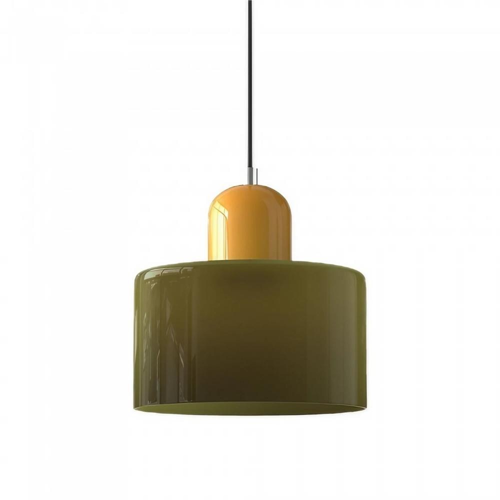 Morandi Cylinder Stained Glass Pendant Light KL17