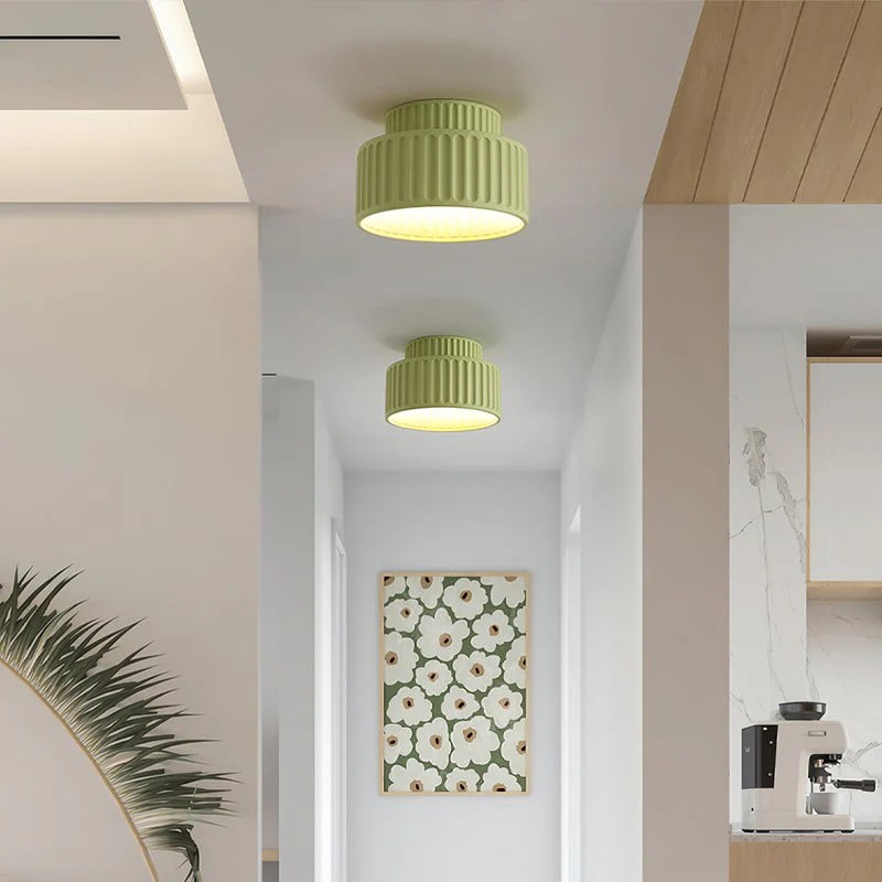 Cream Style Resin Bowl Flush Mount Ceiling Light KL118