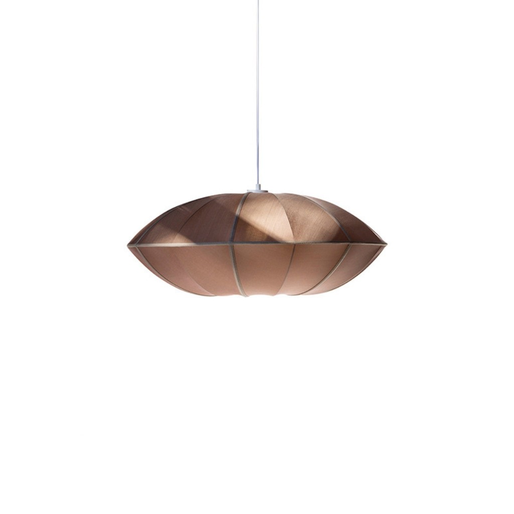 Nordic Bubble Pendant Light – Textured Fabric Shade Hanging Lamp KL114