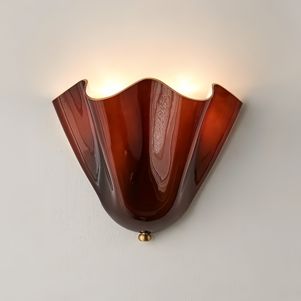 Vera Glass Wall Lamp - Vintage Accent Sconce for Bedroom and Living Space KL881