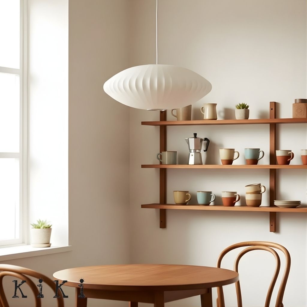 Lightweight Nelson Bubble Pendant Light - Modern Silk Pendant Light for Office or Lounge