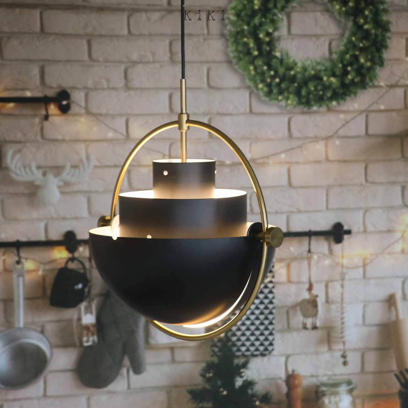 Multi-Lite Pendant Light - Layered Metal Pendant Lamp For Kitchen Island