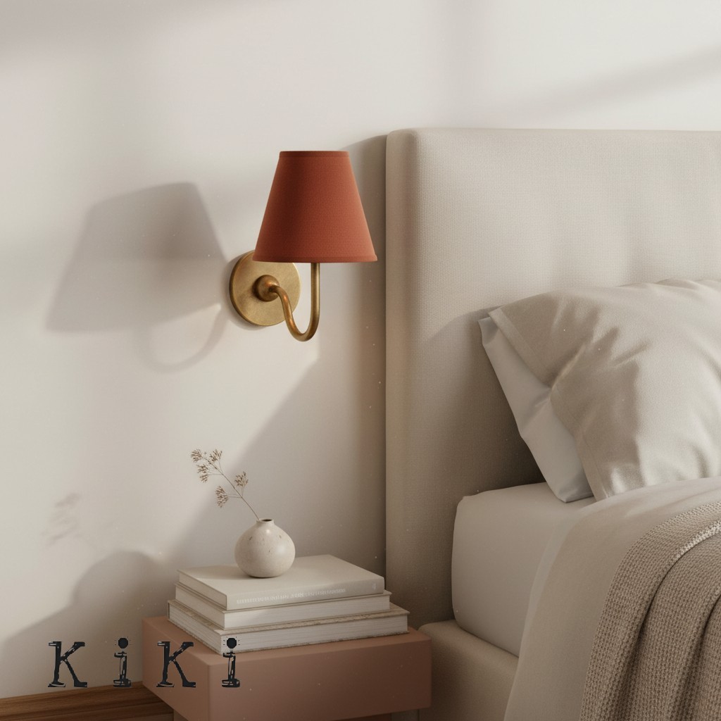Luvora Vintage Pleated Shade Wall Lamp - Refined Linen Sconce For Bathroom or Corridor KL1272