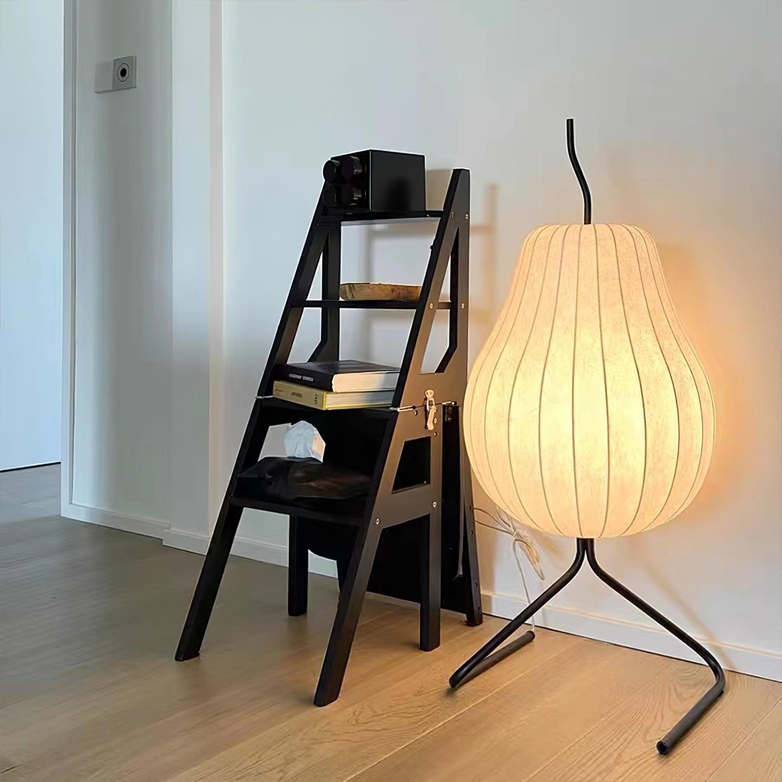 Pear-shaped Shite Floor Lamp Suitable For Living Room KL567