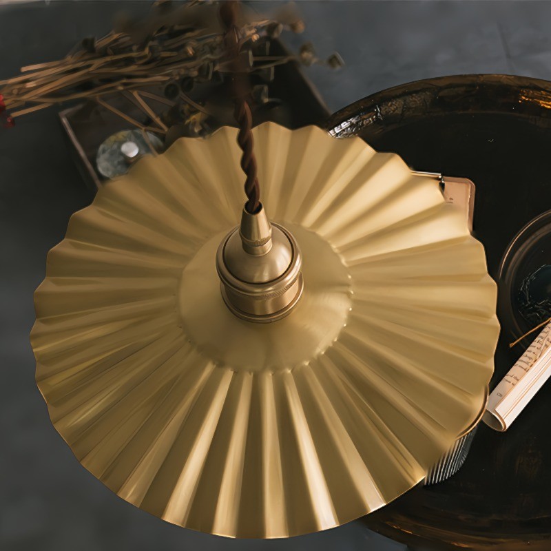 Brass Umbrella Pendant Light