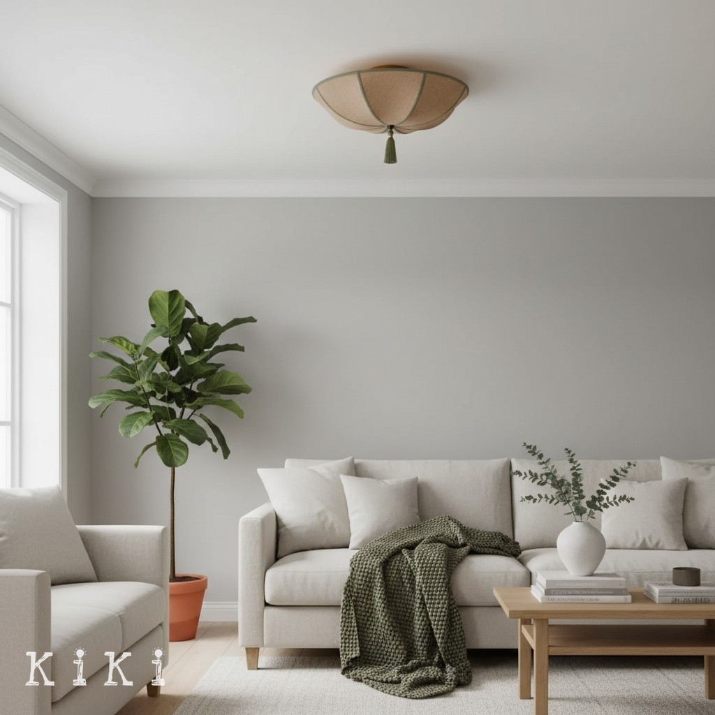 Valoflor Fabric Petal Silhouette Ceiling Lamp - Stylish Elegant Lighting for Living Room KL2130