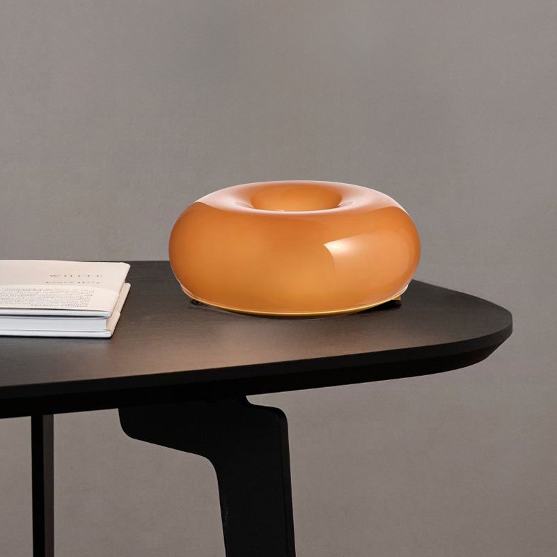 Bauhaus Inspired Round Table Lamp - Donut Glass Wall Light for Home Styling KL25