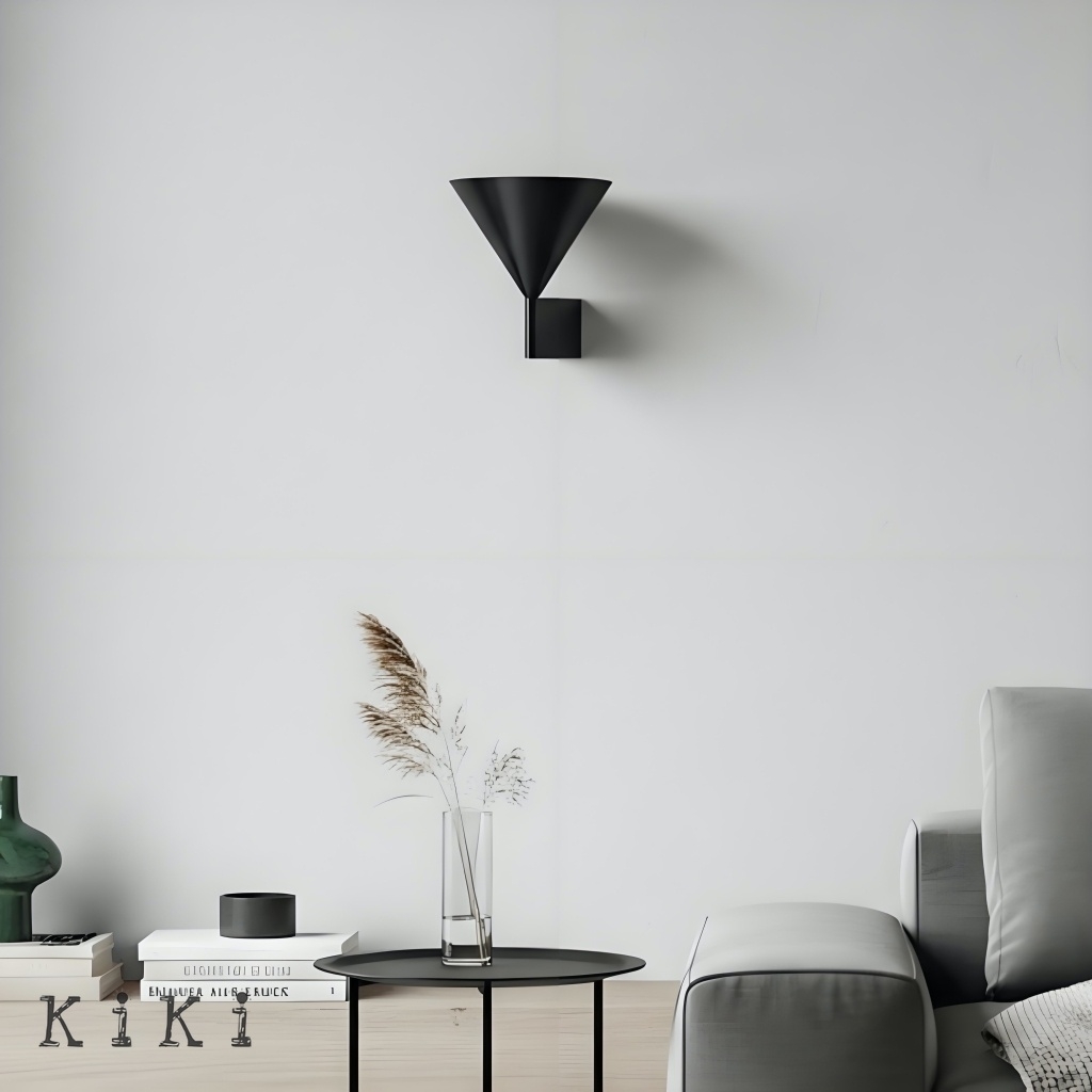 Minimalist Metal Conical Wall Lamp - Modern Cone Sconce for Interior Spaces KL2327