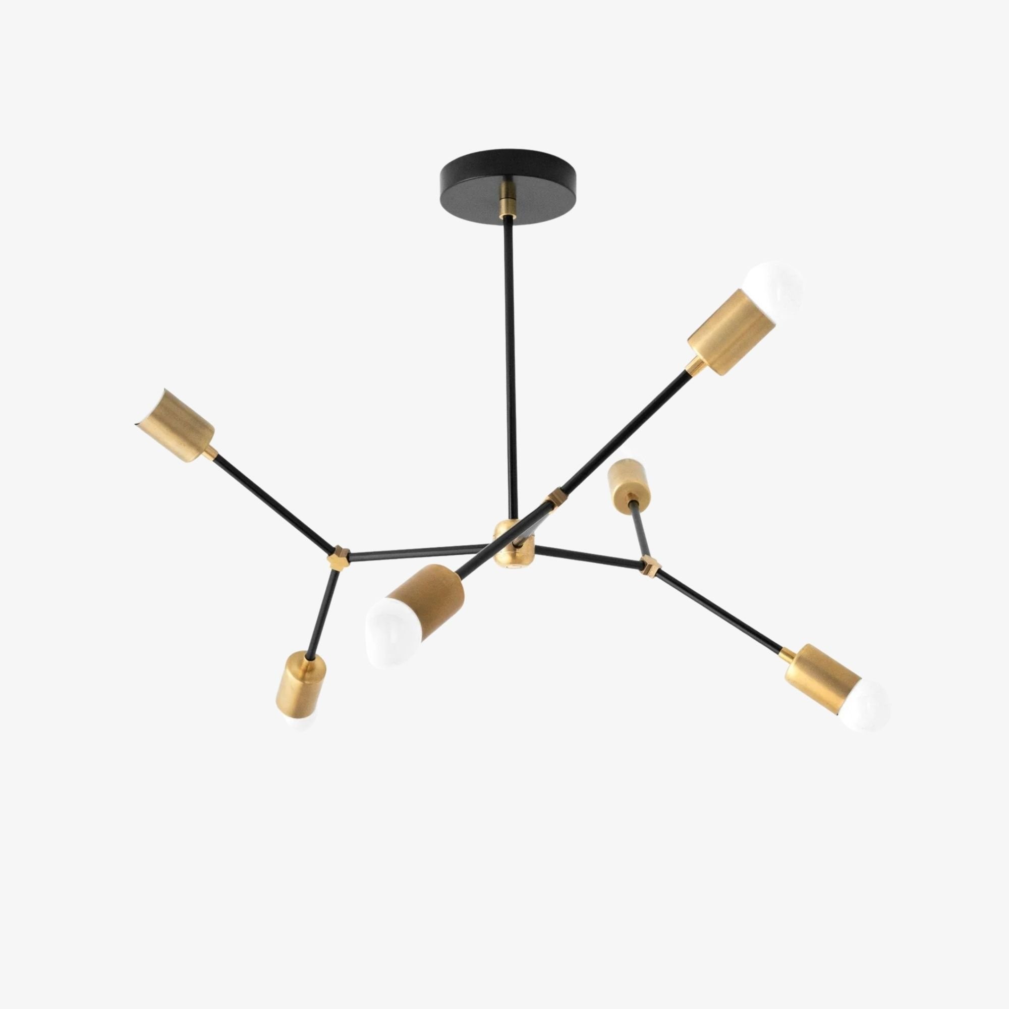 Mobilux Line Industrial Geometric Chandelier - Chrome Nickel Ceiling Light KL1415