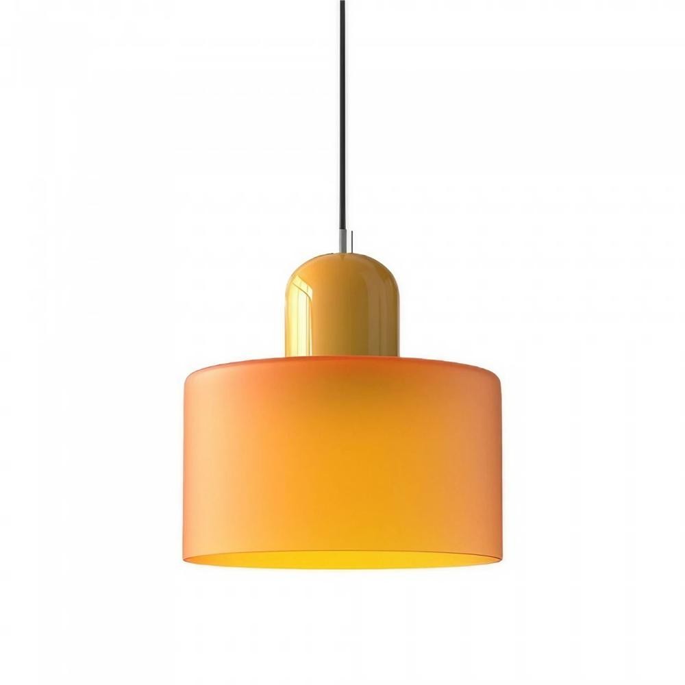 Morandi Cylinder Stained Glass Pendant Light KL17