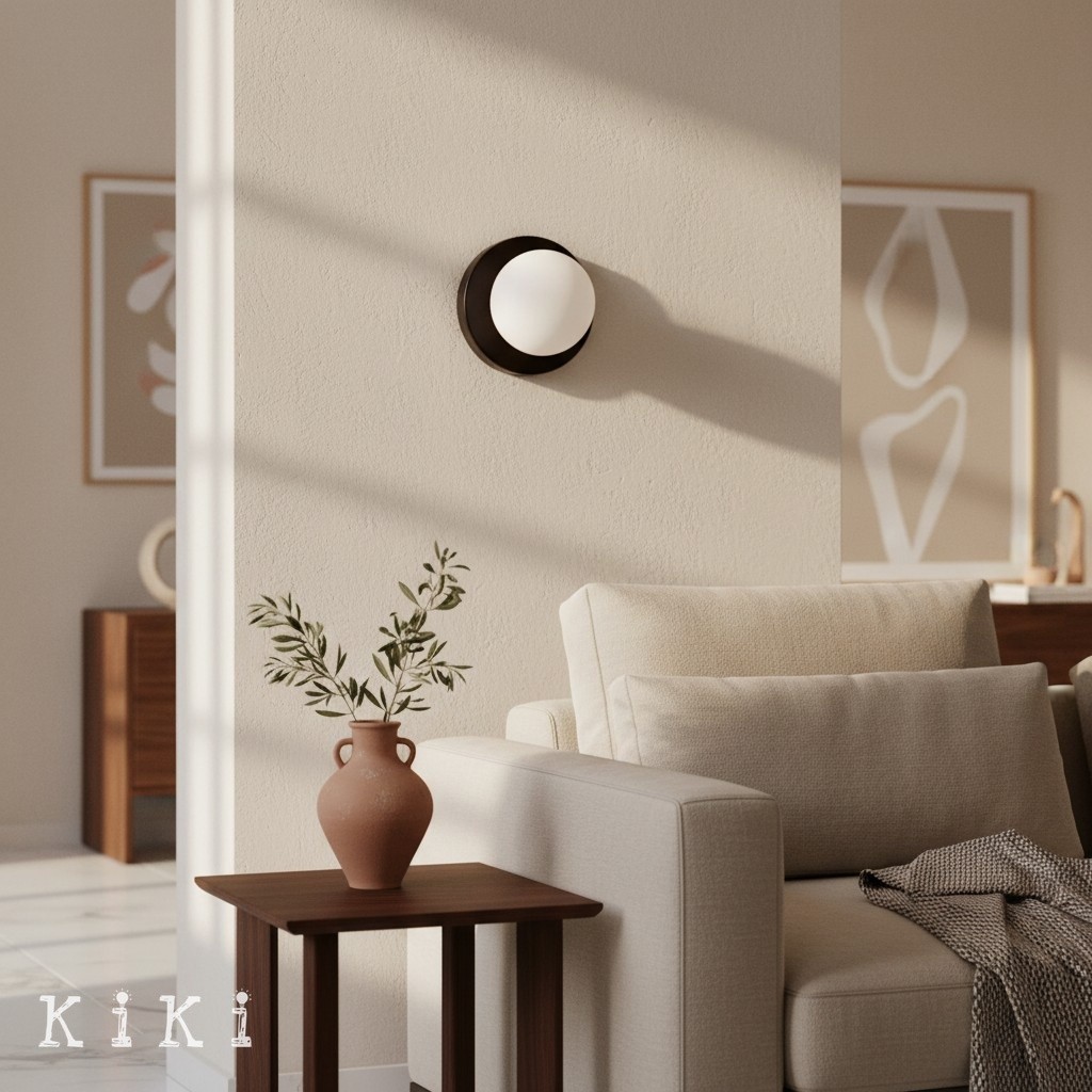 Nuevola Modern Glass Metal Wall Light - Artistic Accent Sconce for Cozy Nooks KL2089