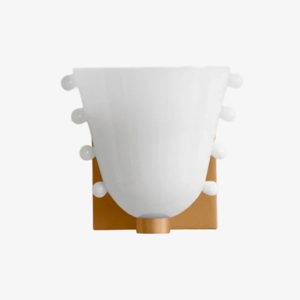 Bellina Decorative Art Glass Wall Lamp - Modern Gemma Wall Sconce for Bedroom and Entryway KL2329
