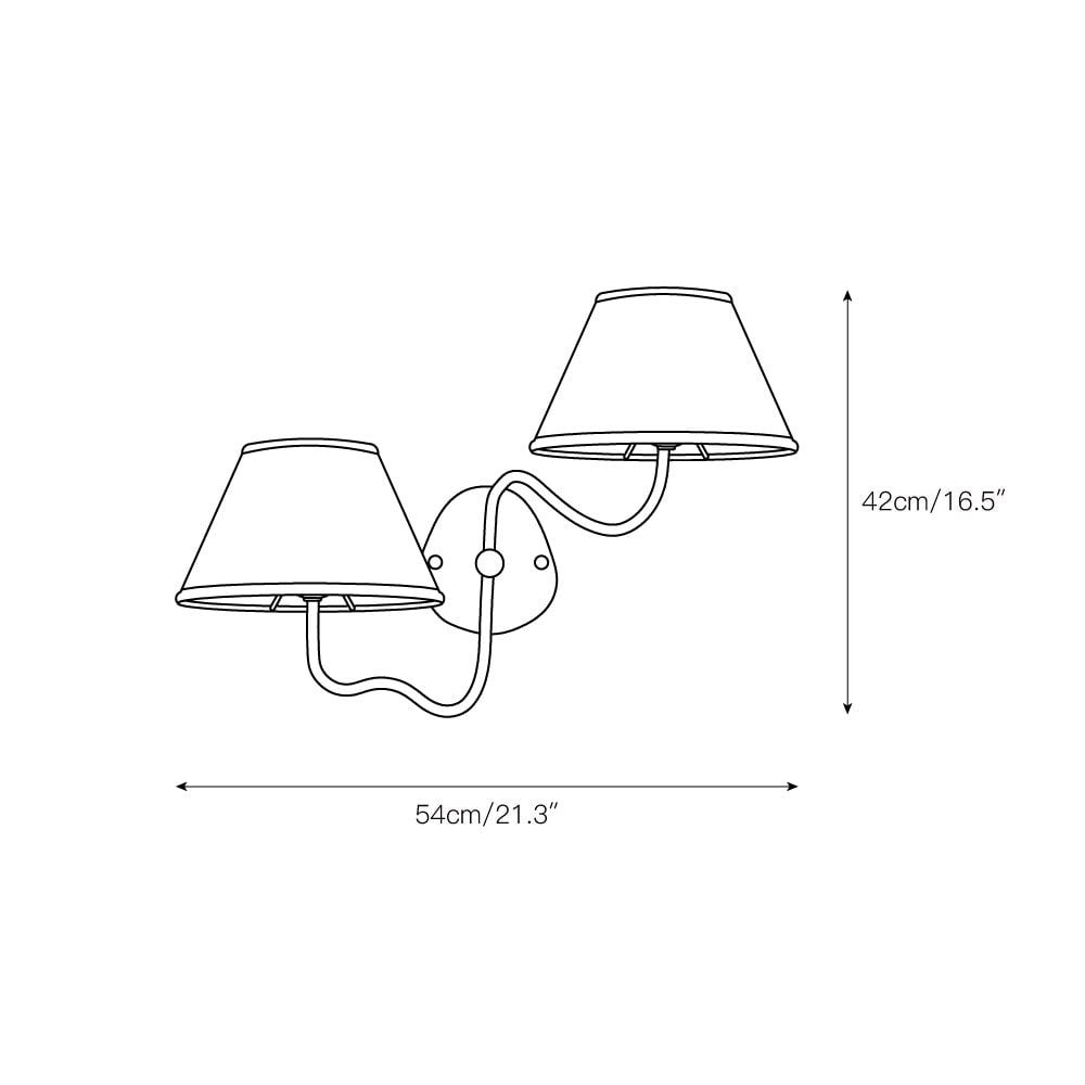 Kulo Classic Brass Wall Lamp – Modern Fabric Shade Wall Sconce for Bedroom or Hallway KL1533