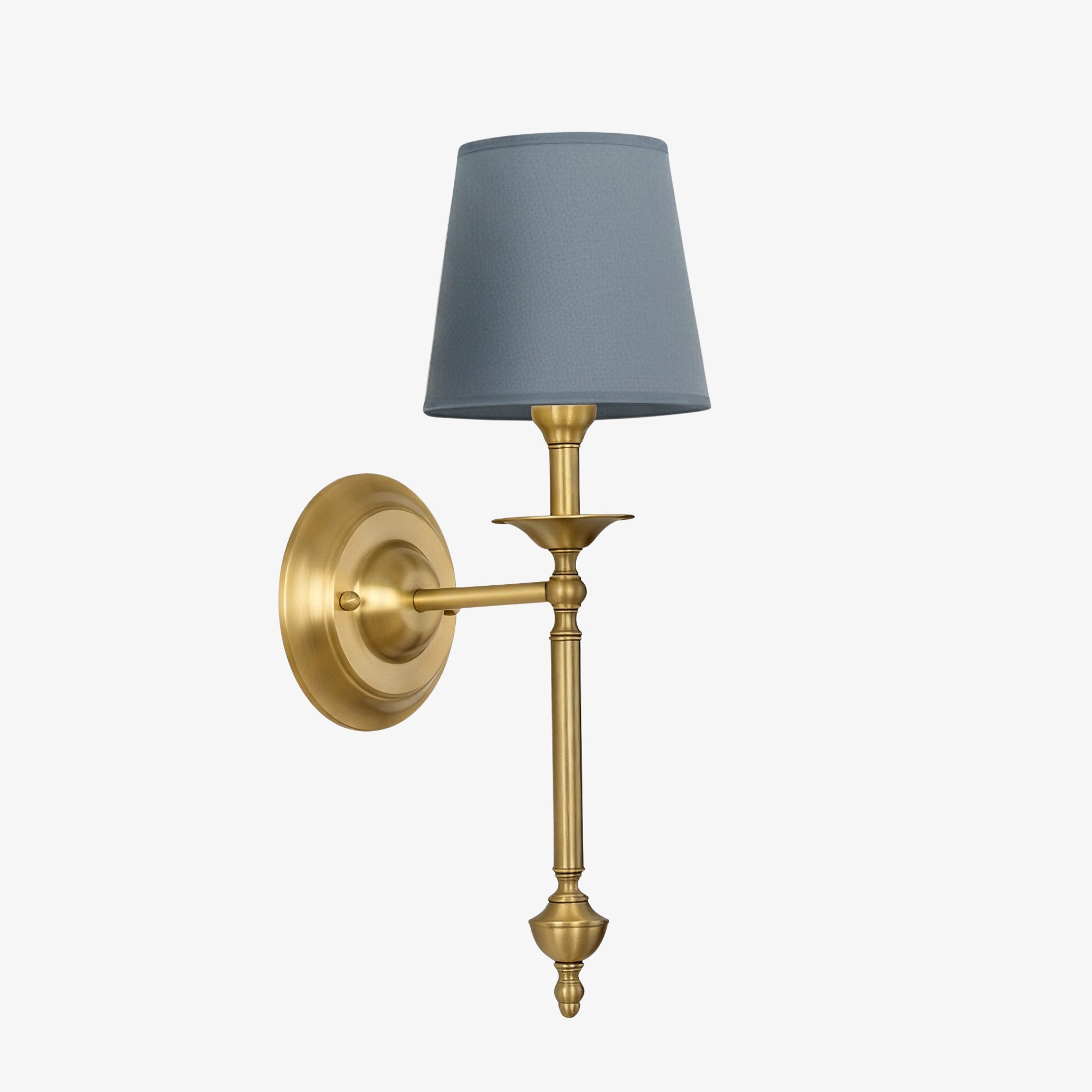 Arcuma Elegant Wall Light - Copper or Black Finishes Sconce with Fabric Shade for Interior KL2337