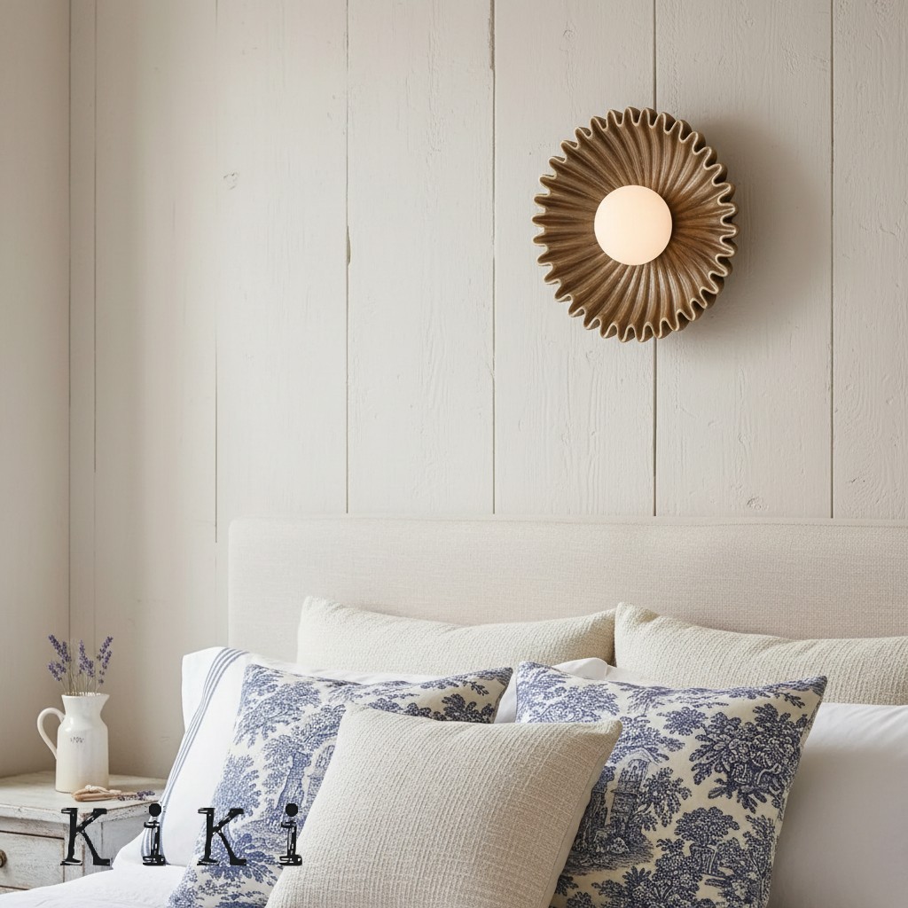 Sculptural Ceramic Wall Sconce – Opal Globe Sconce with Ceramic Finish KL246