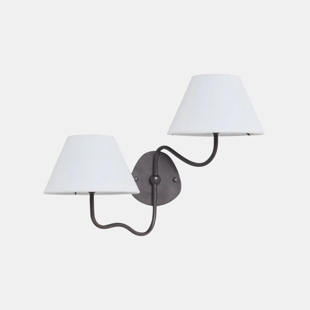 Kulo Classic Brass Wall Lamp – Modern Fabric Shade Wall Sconce for Bedroom or Hallway KL1533