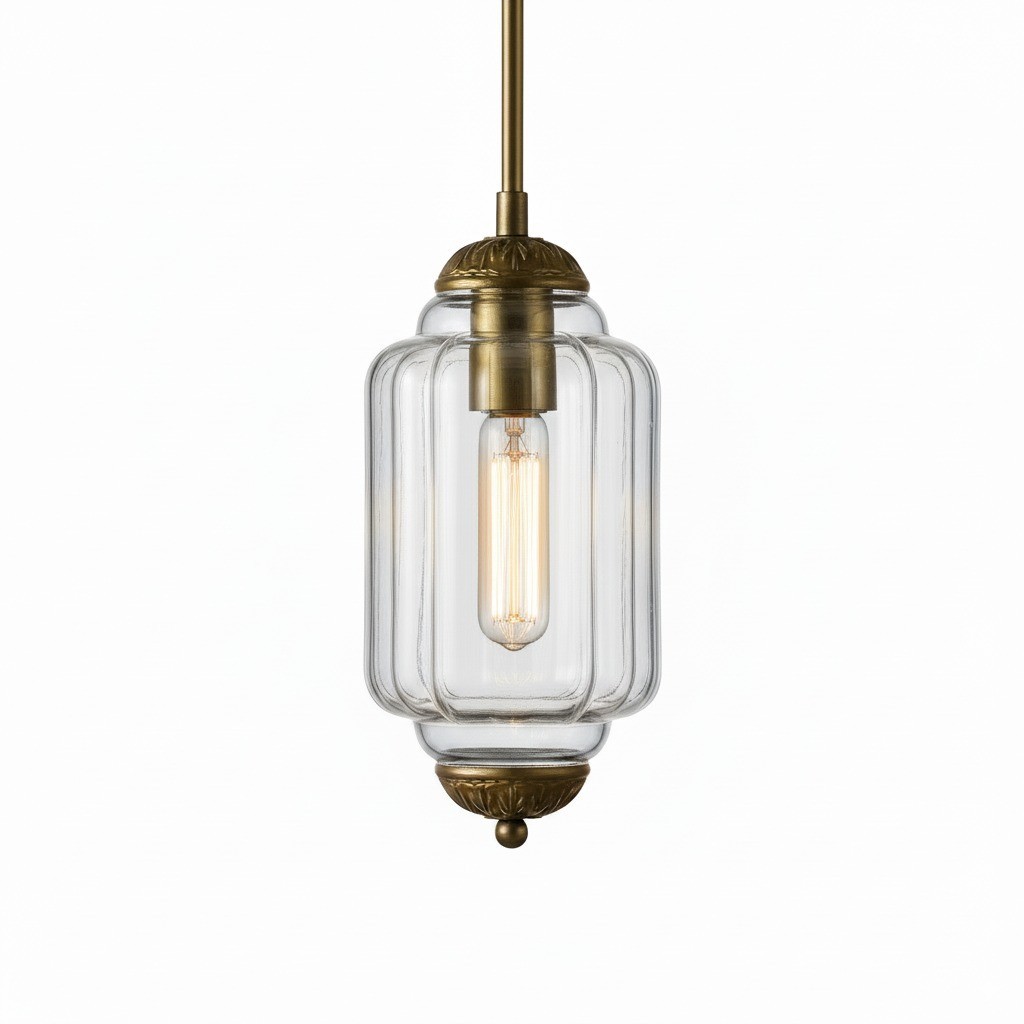 Eloise Simple Glass Irregular Lantern Pendant Lamp KL828