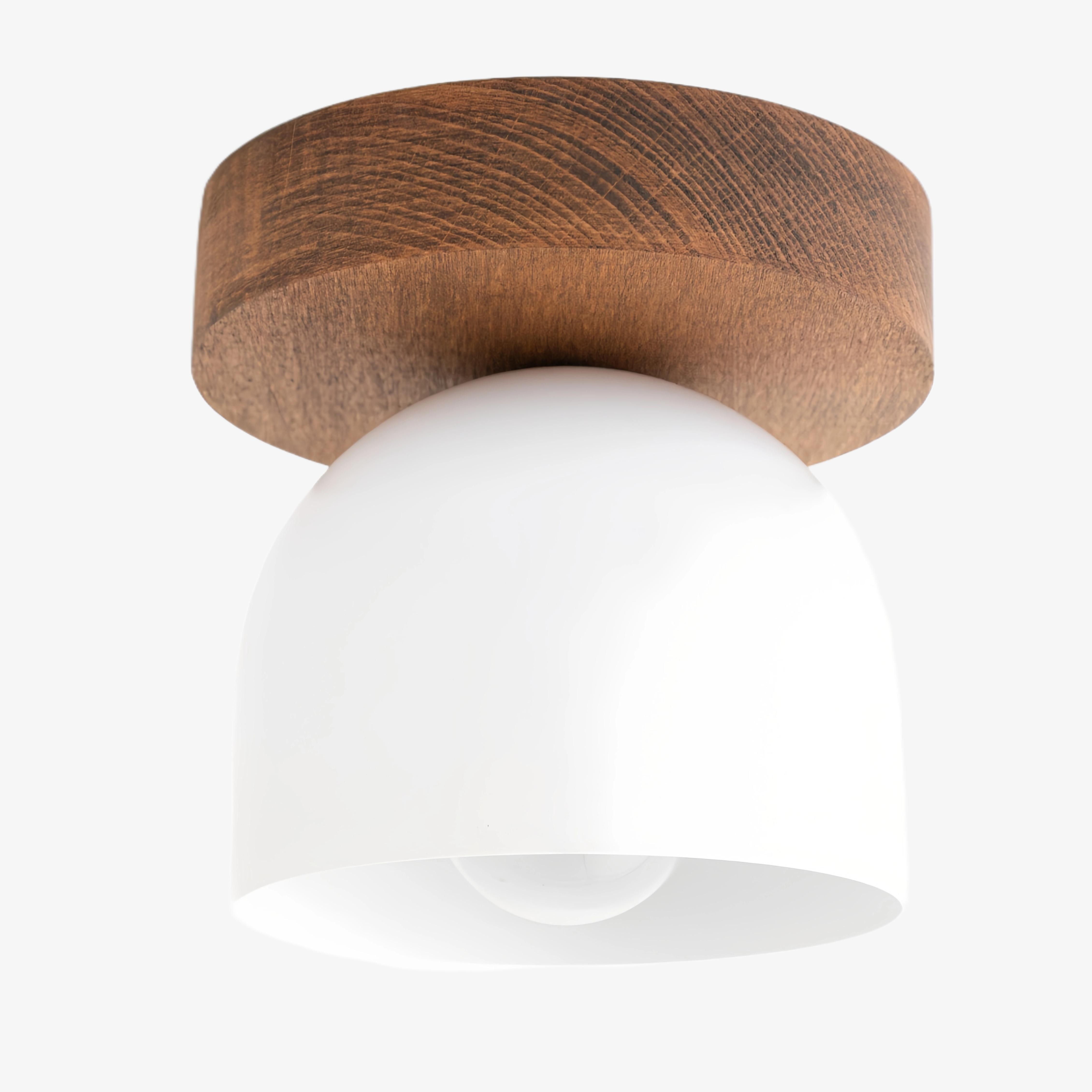 Metio Dome Modern Rustic Ceiling Light - Wooden and Metal Fusion KL1501