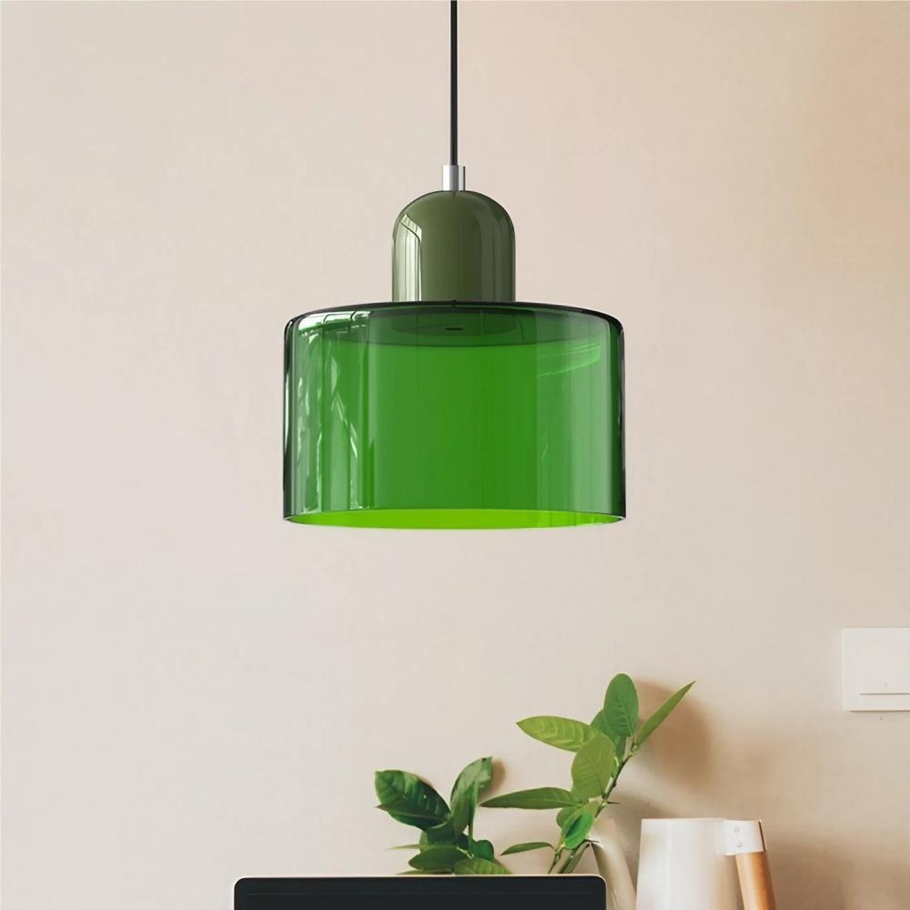 Morandi Cylinder Stained Glass Pendant Light KL17