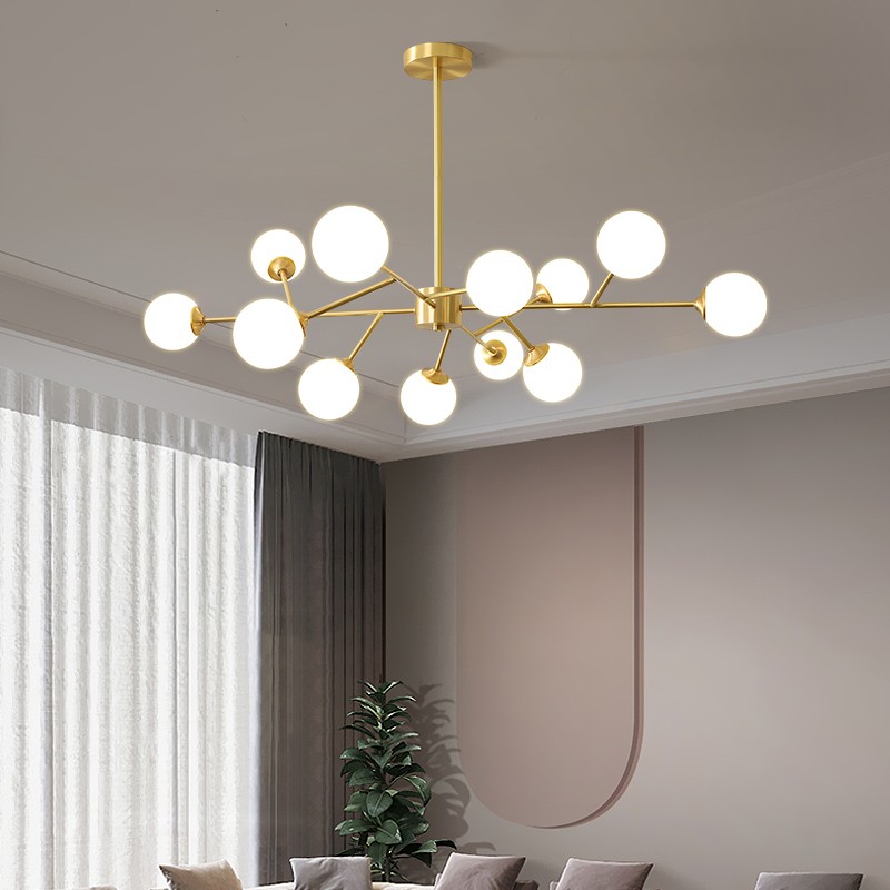 Golden And White Hanging Lamp