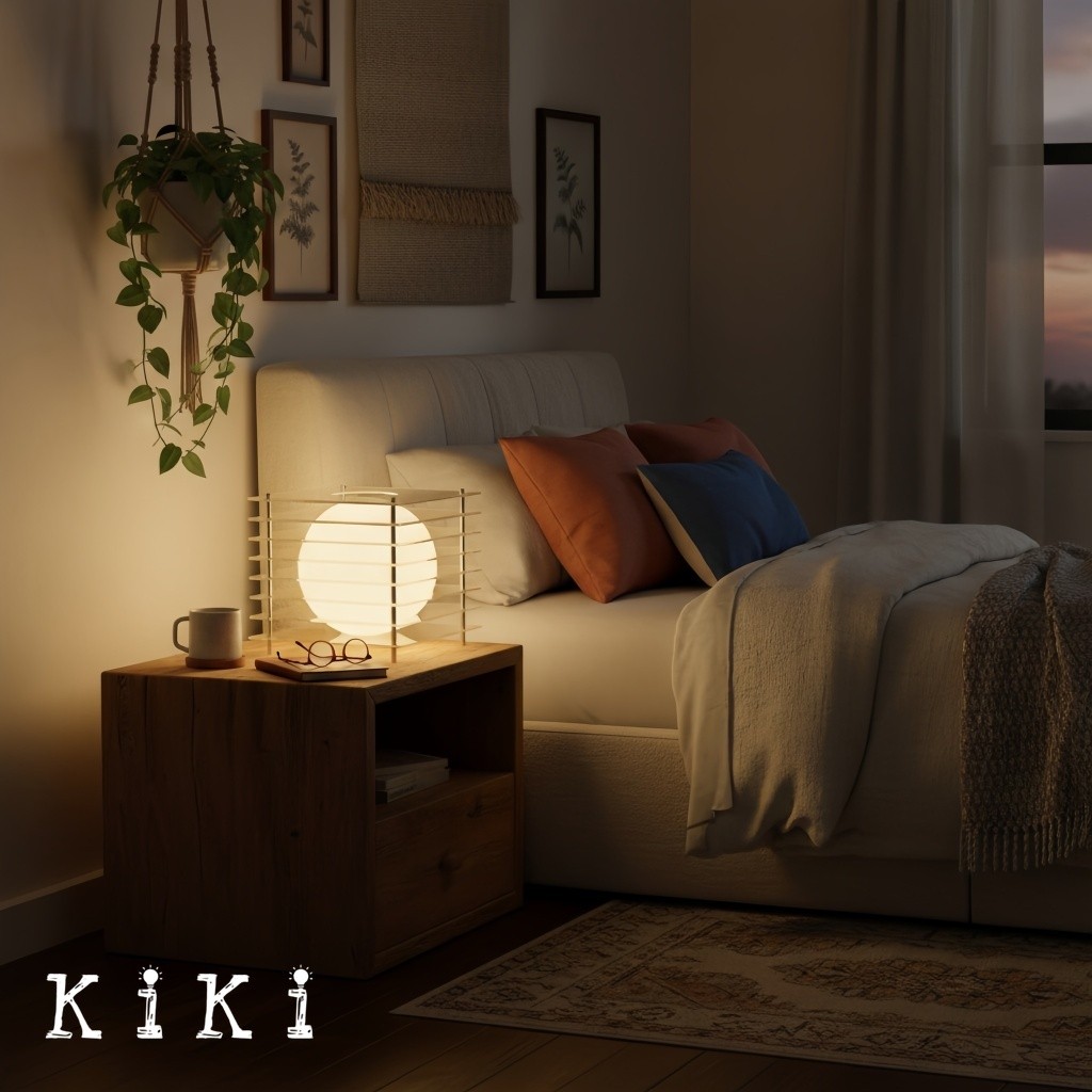 Afterglow Cube Table Lamp - Geometric Sphere Lighting for Bedroom Lighting KL2062