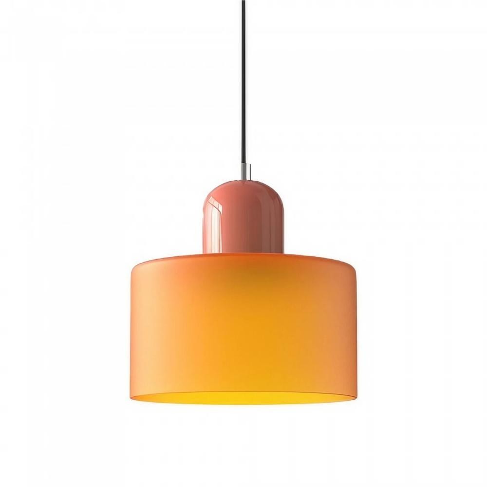 Morandi Cylinder Stained Glass Pendant Light KL17