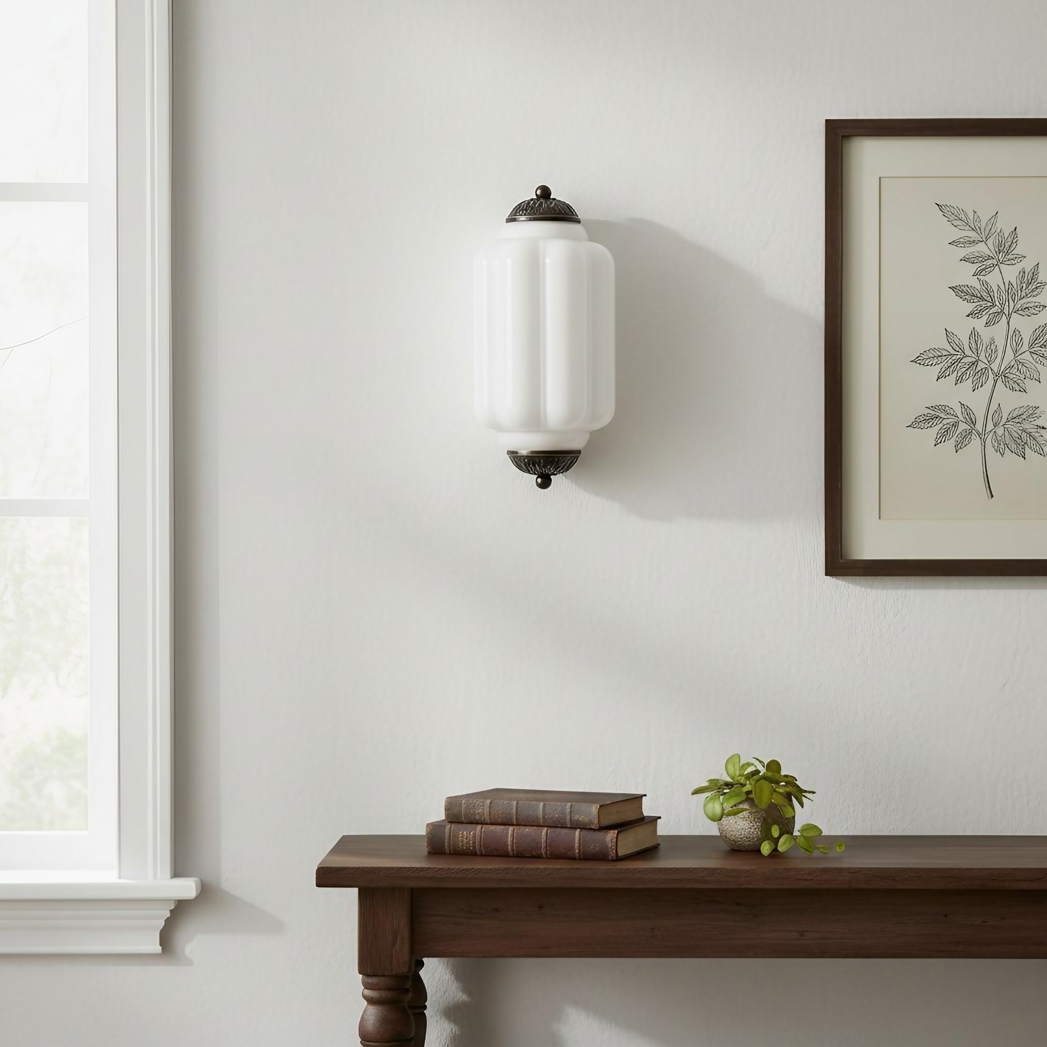 Eloise Long Pumpkin Retro Glass Recessed Wall Lamp KL857
