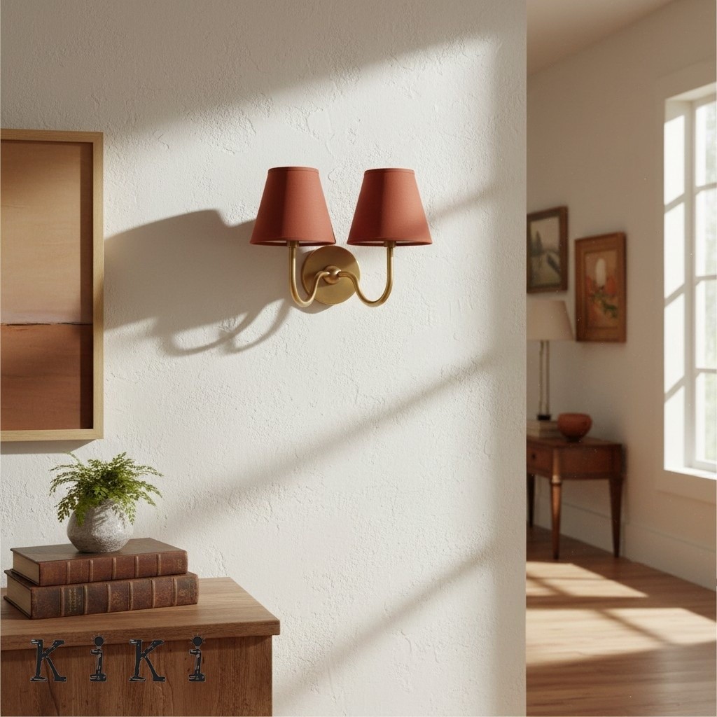 Luvora Vintage Pleated Shade Wall Lamp - Refined Linen Sconce For Bathroom or Corridor KL1272