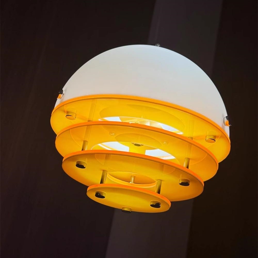 Sunset Pendant Light - Medieval Bauhaus Orange Orb Pendant Light KL880