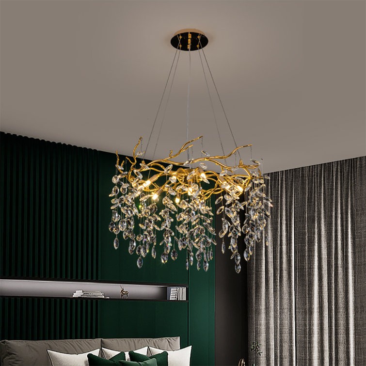 Golden Crystal Branch Chandelier