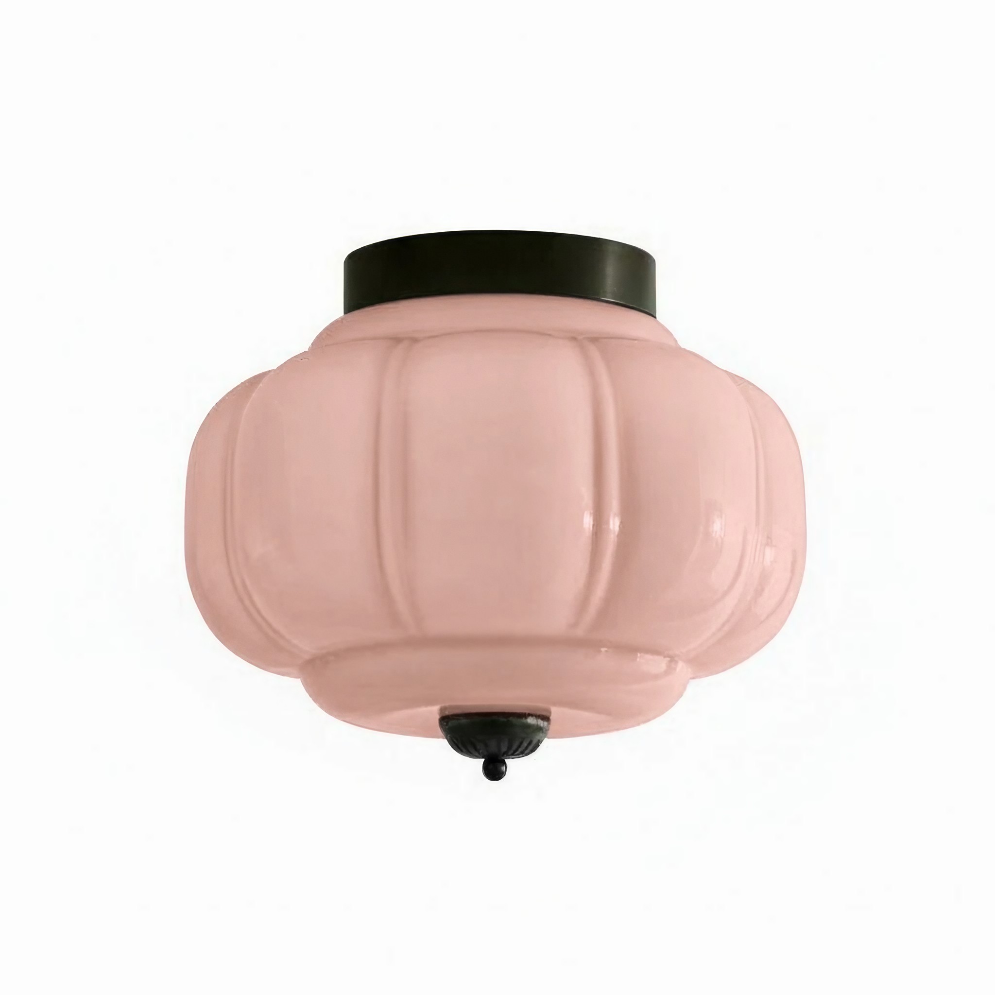 Eloise Retro Milk Glass Semi Flush Mount Ceiling Light KL859