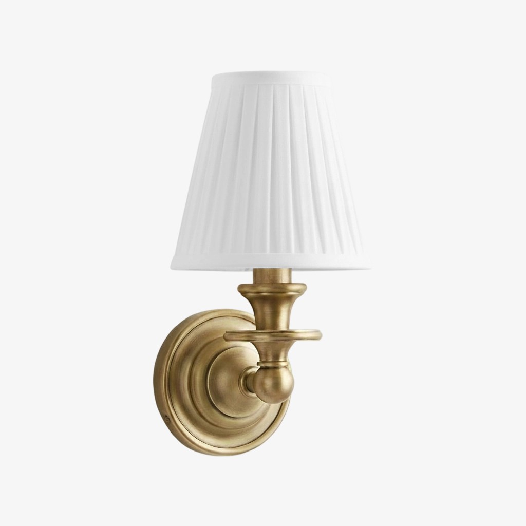 Kalvora Classic Sculpted Wall Sconce – Fabric Shade Sconce For Indoor Accent Lighting KL1162