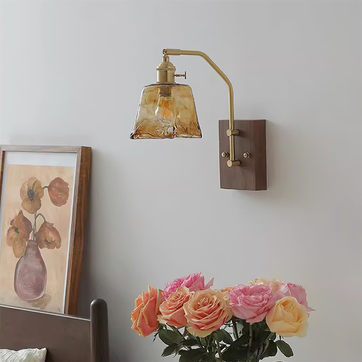 Vintage Morning Glory Shape Wall Lamp KL742