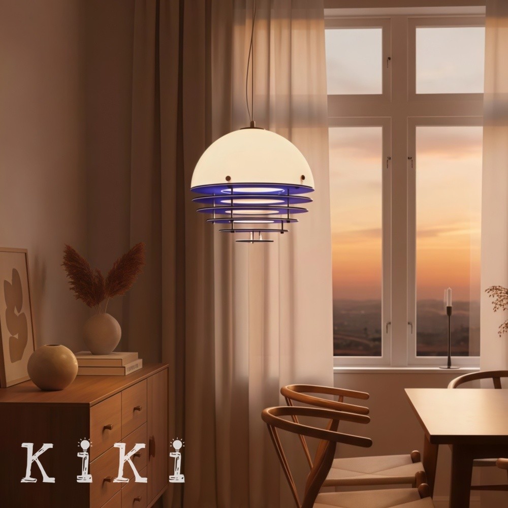 Sunset Pendant Light - Medieval Bauhaus Orange Orb Pendant Light KL880