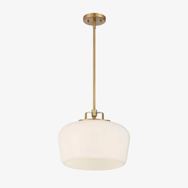Lirra Minimalist Globe Pendant Light - Opal Glass Finish Lamp for Dining Area or Kitchen KL1714