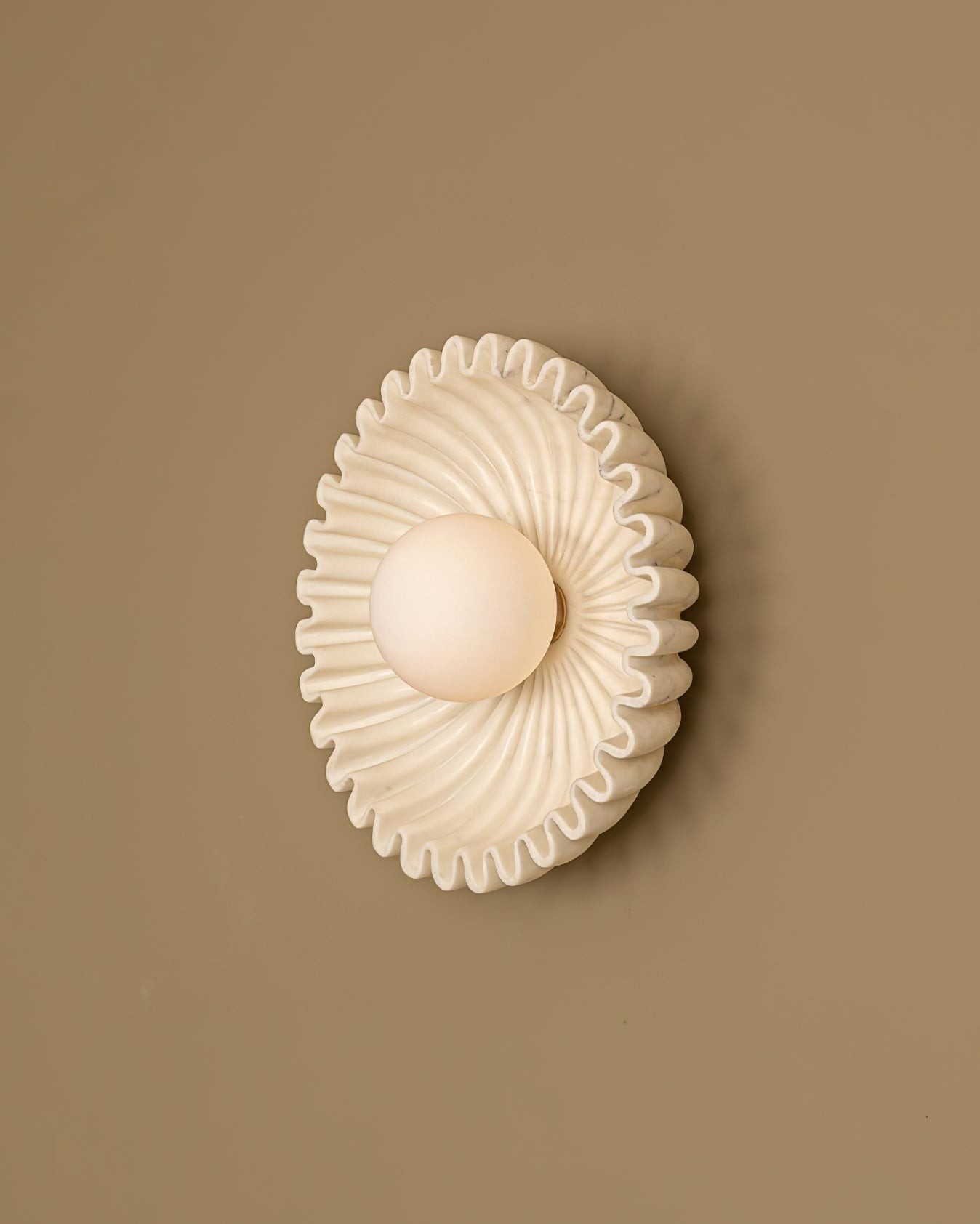 Sculptural Ceramic Wall Sconce – Opal Globe Sconce with Ceramic Finish KL246