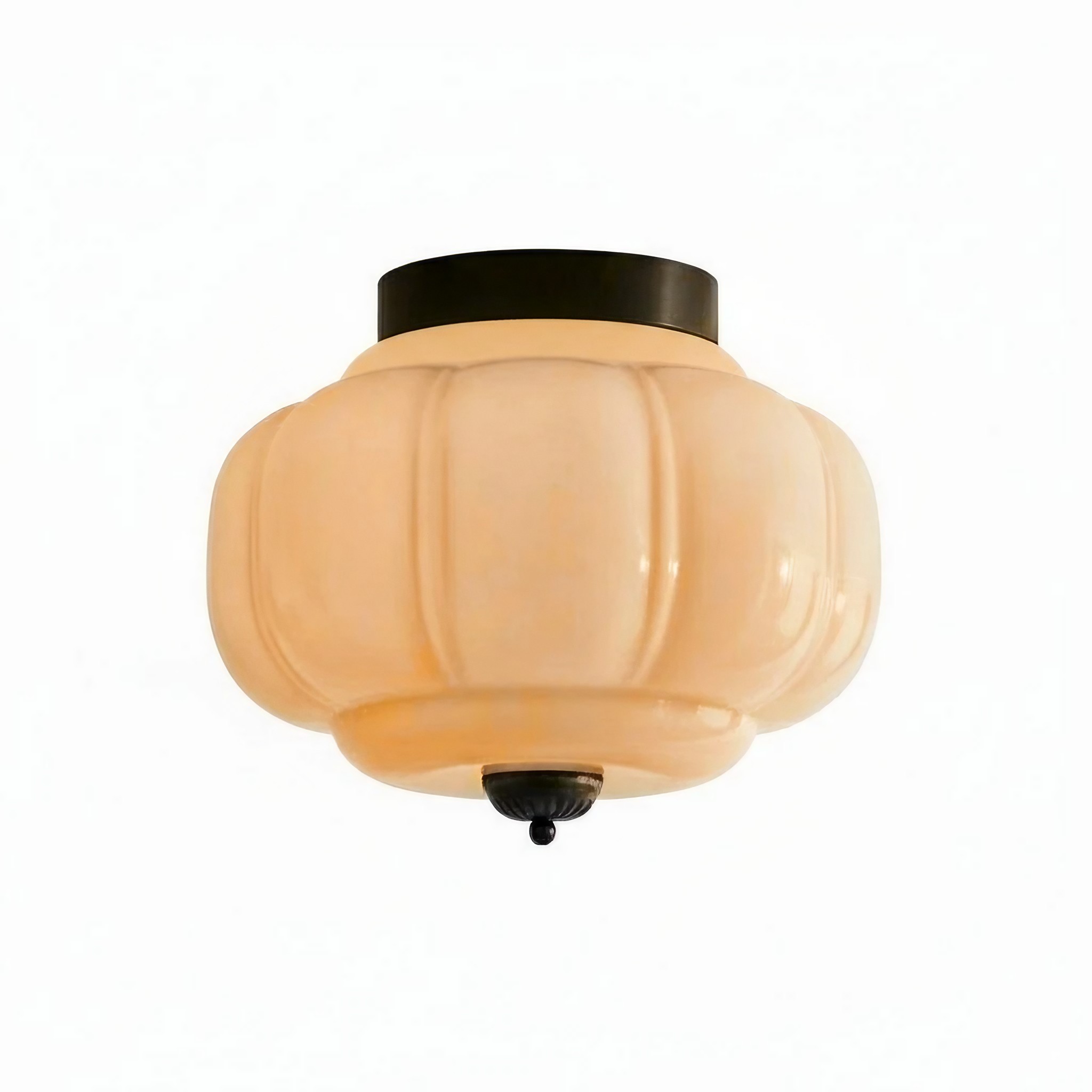 Eloise Retro Milk Glass Semi Flush Mount Ceiling Light KL859