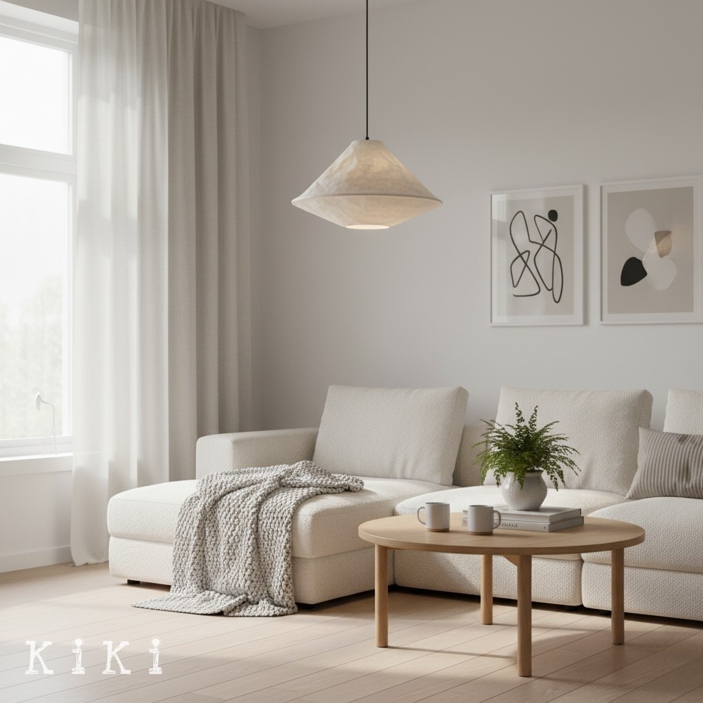 Zalen Fabric Lantern Shade Pendant Light - Artistic Lighting for Contemporary Home KL1670