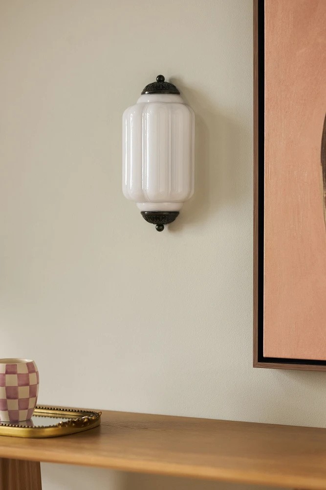 Eloise Long Pumpkin Retro Glass Recessed Wall Lamp KL857