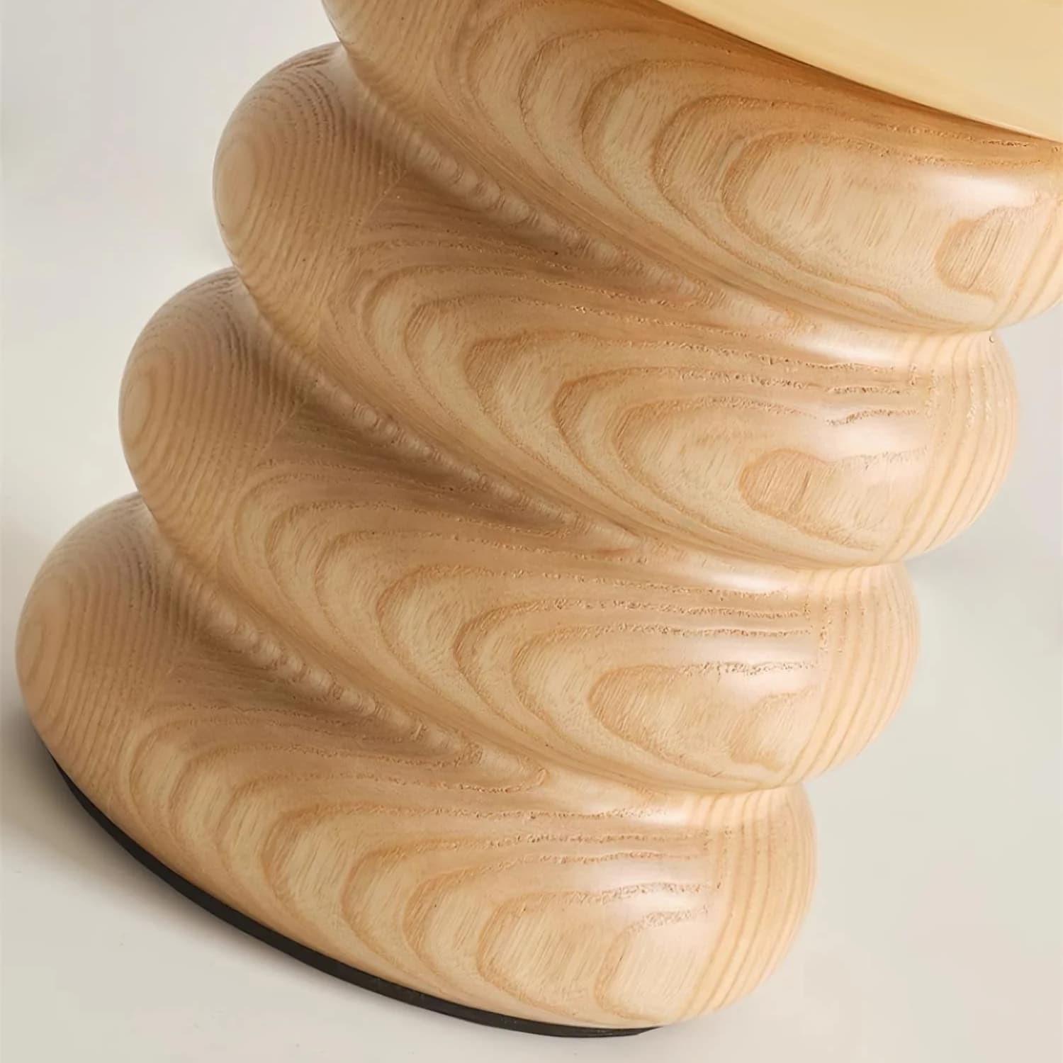 Auralume Refined Wood and Glass Table Lamp - Decorative Light for Bedroom and Office KL2115
